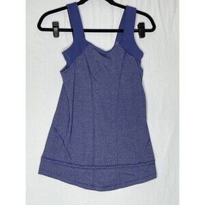 Lululemon Athletica 2-in-1 Tank Top with Built Bra Navy Blue Women's Size 4